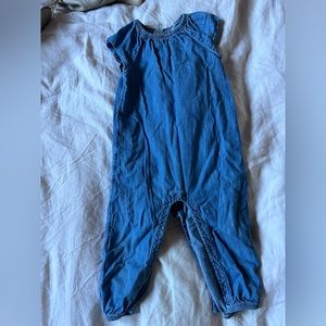 Primary denim organic romper